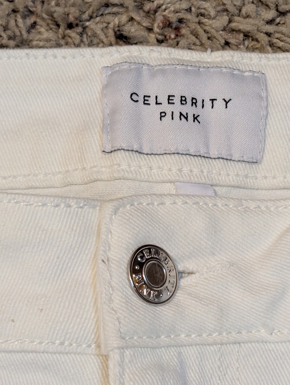 Celebrity Pink Shorts White Distressed Shorts SZ 9/29 - Picture 6 of 12